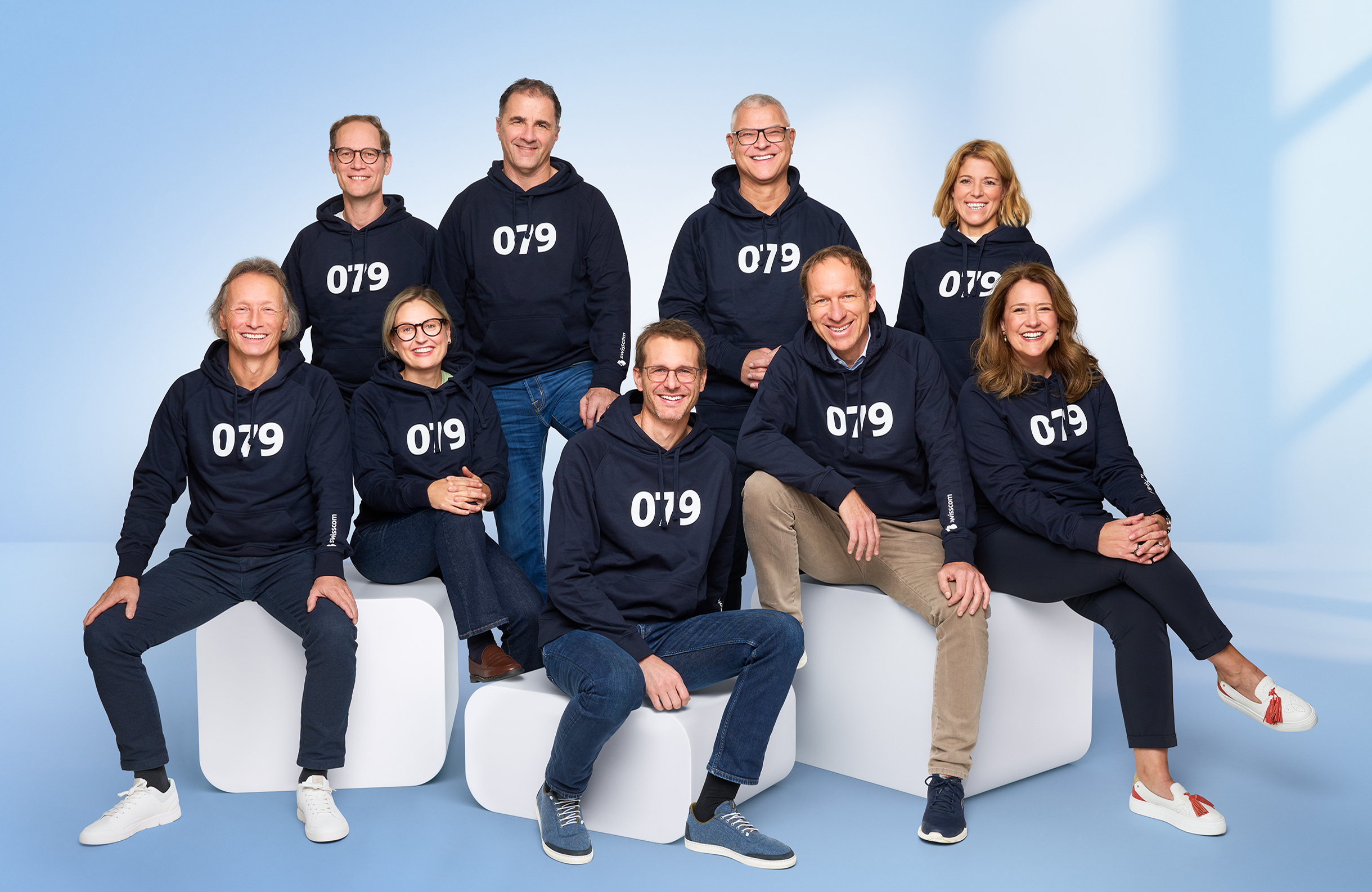 The image visualises the Swisscom Group Executive Board.